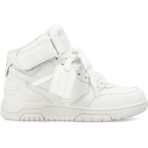 Weiße Mid-High Sneakers mit Perforierten Details Off - Off White - Modalova