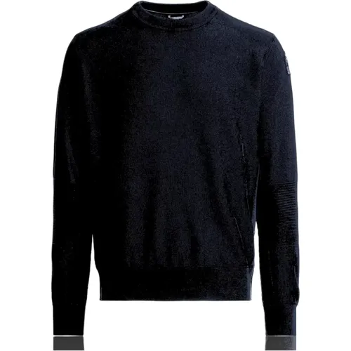 Navy Knit Crew Neck Sweater , male, Sizes: M, L, 2XL, XL - Parajumpers - Modalova