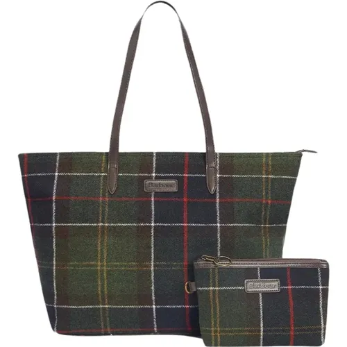 Tartan Tote Bag Simple Elegant Style , unisex, Sizes: ONE SIZE - Barbour - Modalova