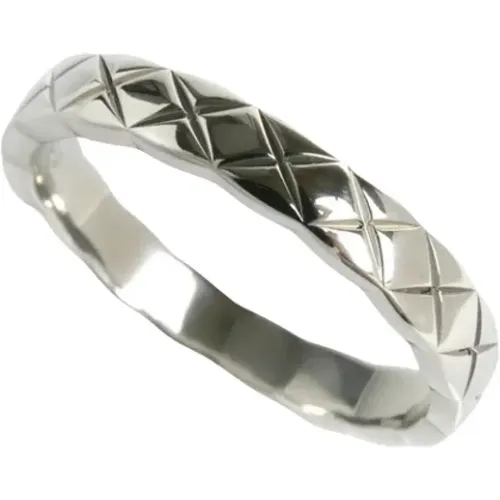 Pre-owned Platinum rings , unisex, Sizes: ONE SIZE - Chanel Vintage - Modalova