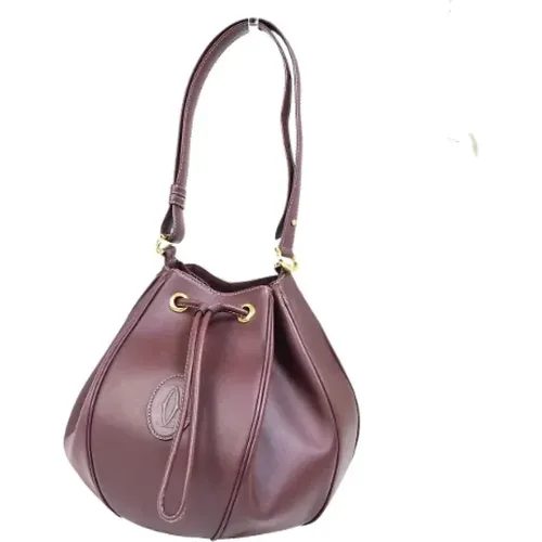 Pre-owned Leather handbags , female, Sizes: ONE SIZE - Cartier Vintage - Modalova