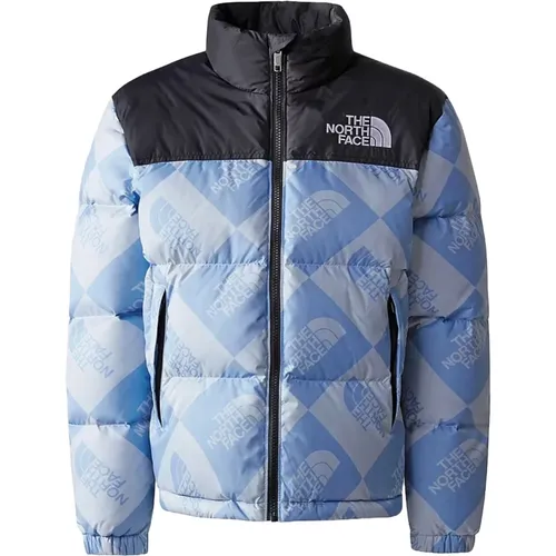 Retro Nuptse Kinderjacke Dusty Periwinkle , Herren, Größe: XL - The North Face - Modalova