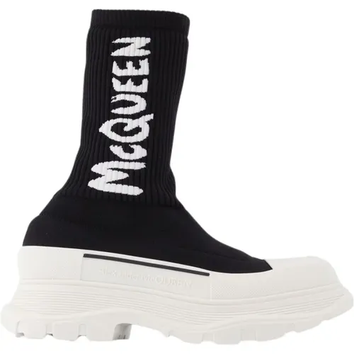 Tread Slick Sneakers in and White Fabric , female, Sizes: 8 1/2 UK - alexander mcqueen - Modalova
