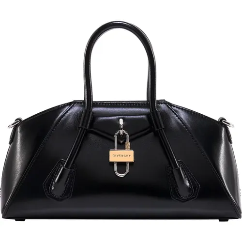Leather Handbag with Magnetic Closure , female, Sizes: ONE SIZE - Givenchy - Modalova