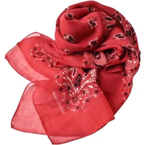 Pre-owned Canvas scarves , female, Sizes: ONE SIZE - Yves Saint Laurent Vintage - Modalova