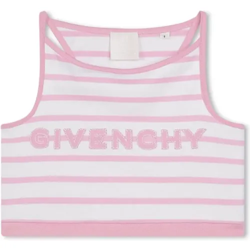 Sleeveless Tops,Kinder Weißes Gestreiftes Logo Top - Givenchy - Modalova