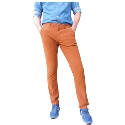 Slim Fit Samt Baumwoll Chino Hose , Herren, Größe: XS - Mason's - Modalova