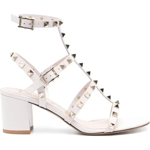 Lilac Sandals with Rockstud Embellishment , female, Sizes: 5 UK, 6 UK, 8 UK, 4 UK, 7 UK, 3 UK - Valentino Garavani - Modalova