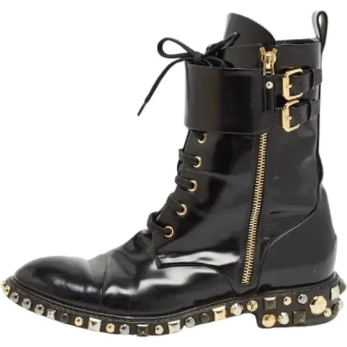 Pre-owned Leather boots , female, Sizes: 5 1/2 UK - Louis Vuitton Vintage - Modalova