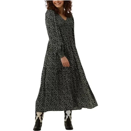 V Neck Smock Kleid , Damen, Größe: M - Y.A.S - Modalova