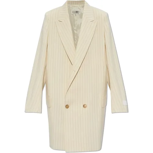 Langer Blazer , Damen, Größe: S - MM6 Maison Margiela - Modalova