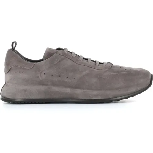 Dark Grey Suede Sneakers , male, Sizes: 7 UK - Officine Creative - Modalova