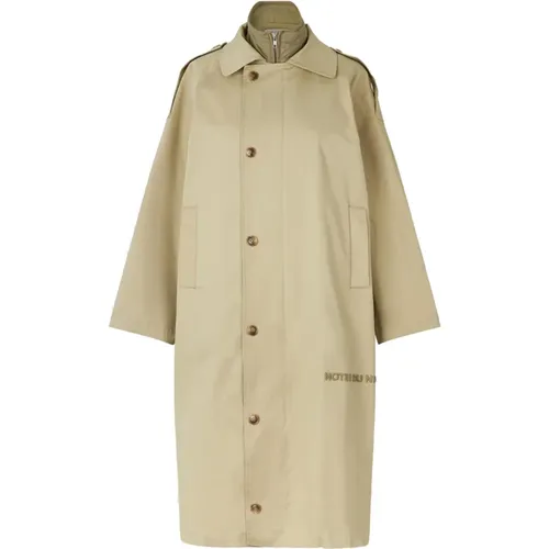 Iron Coat Jacket 13285 Soft Khaki , female, Sizes: L, 3XL - Notes Du Nord - Modalova