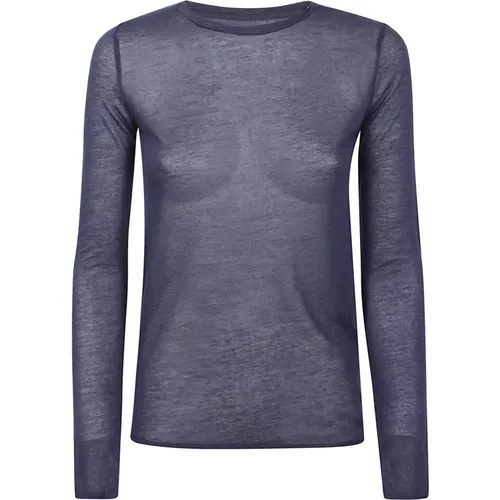 Blaue Micromodal Cashmere T-shirts und Polos , Damen, Größe: L - majestic filatures - Modalova