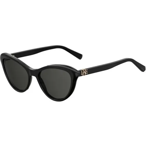 Schwarz Graue Sonnenbrille Mol015/S-807 (Ir) , Damen, Größe: 53 MM - Love Moschino - Modalova