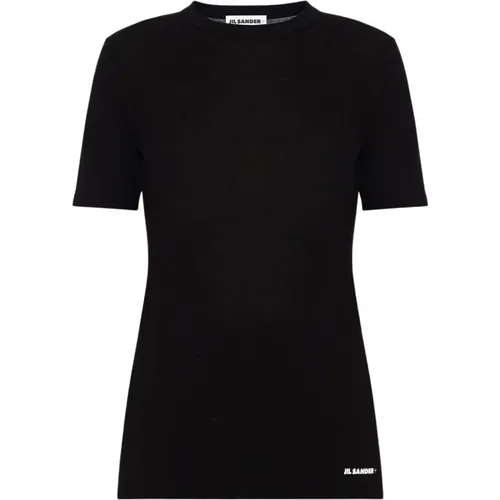 T-Shirt mit Logo , Damen, Größe: S - Jil Sander - Modalova