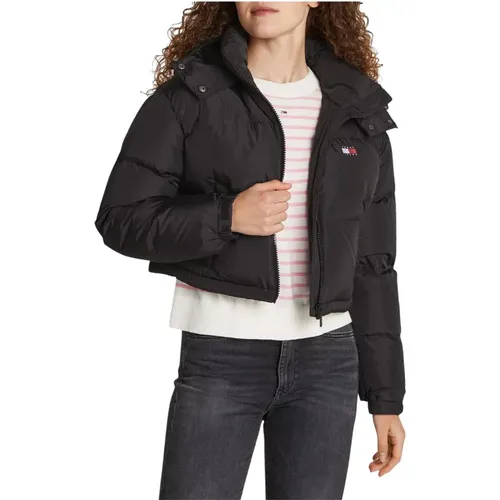 Cropped Puffer Alaska Coat , female, Sizes: S, L, M - Tommy Jeans - Modalova