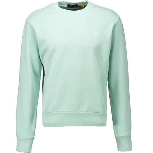 Stylish Mint Sweater with Round Neck and Logo , male, Sizes: XL - Ralph Lauren - Modalova
