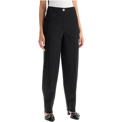 Striped Tailored Trousers , female, Sizes: S, XS, M - Ganni - Modalova