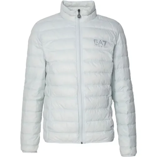 Logo Down Jacket Ice Flow Spring/Summer 2024 , male, Sizes: 2XL - Emporio Armani EA7 - Modalova