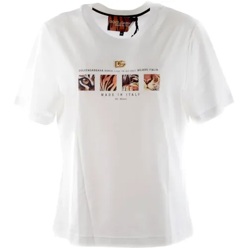 Damen Tiger T-Shirt Dolce & Gabbana - Dolce & Gabbana - Modalova