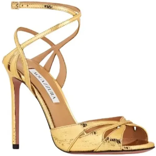 Goldene Sandalen für Frauen , Damen, Größe: 39 EU - Aquazzura - Modalova