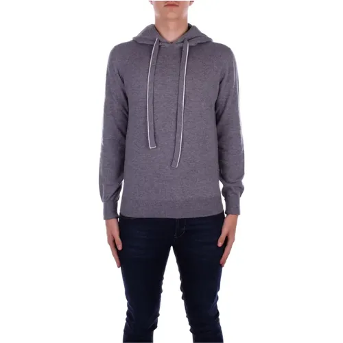 Kapuzenpullover Slim Fit Wolle , Herren, Größe: 2XL - Alpha Studio - Modalova