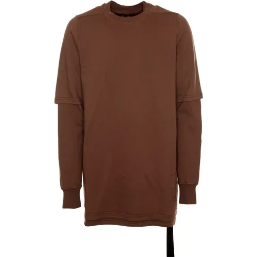 Oversized Sweatshirt mit angenähtem T-Shirt , Herren, Größe: XL - Rick Owens - Modalova