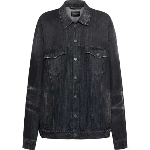 Oversized Unisex Denim Jacket - Balenciaga - Modalova