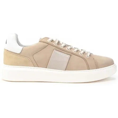 Taupe Leather Sneakers - Eclipse Model , male, Sizes: 6 UK - Ambitious - Modalova