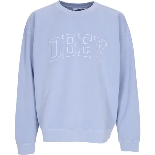 Leichter Crewneck Sweatshirt Pigment Hydrangea , Herren, Größe: M - Obey - Modalova