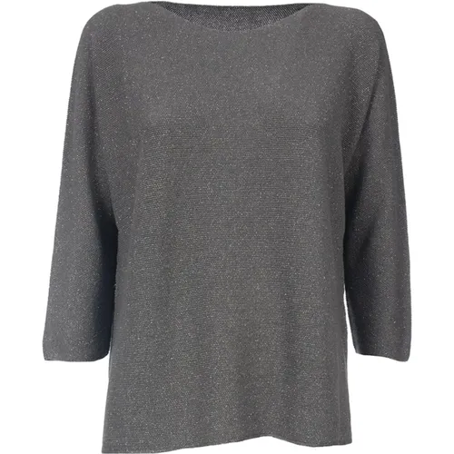 Asymmetrischer Bootshals Wollpullover , Damen, Größe: 2XL - Le Tricot Perugia - Modalova