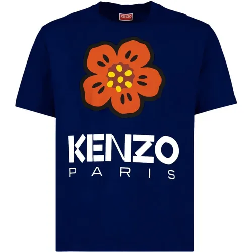 Blumiges Rundhals T-Shirt Kenzo - Kenzo - Modalova