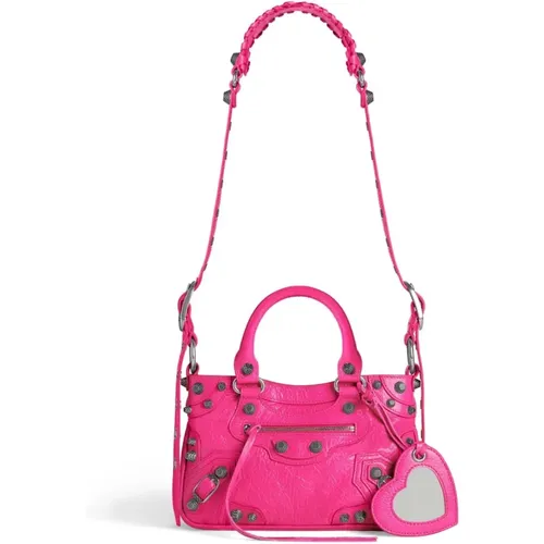 Fuchsia Neo Cagole Tote Bag , female, Sizes: ONE SIZE - Balenciaga - Modalova