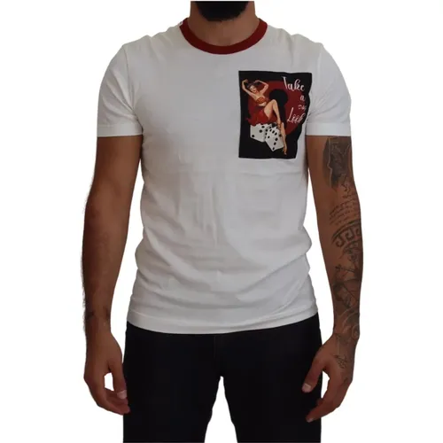 Elegant Cotton T-Shirt , male, Sizes: XS, 2XS - Dolce & Gabbana - Modalova