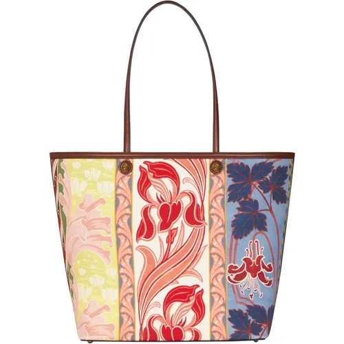 Blue Canvas Shopping Bag with Summer Print , female, Sizes: ONE SIZE - ETRO - Modalova