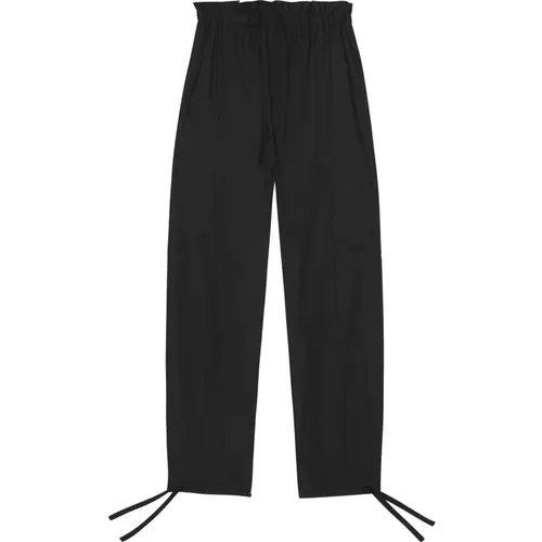 Casual Trousers with Elasticated Waist , female, Sizes: M, S, XS, L - Ganni - Modalova