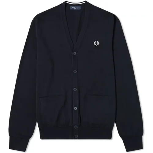 Authentic Knit Cardigan , male, Sizes: S, L, XL - Fred Perry - Modalova