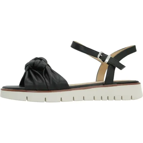 Stilvolle Flache Sandalen mit Schnalle , Damen, Größe: 38 EU - Mtng - Modalova