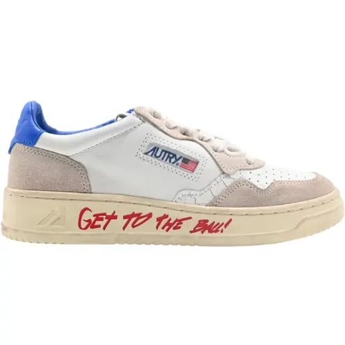 Low Top White/Red Sneakers , female, Sizes: 4 UK - Autry - Modalova