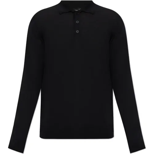 Woll-polo-Pullover , Herren, Größe: XL - Emporio Armani - Modalova