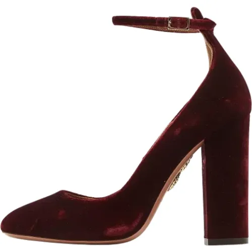 Pre-owned Velvet heels , female, Sizes: 3 UK - Aquazzura Pre-owned - Modalova