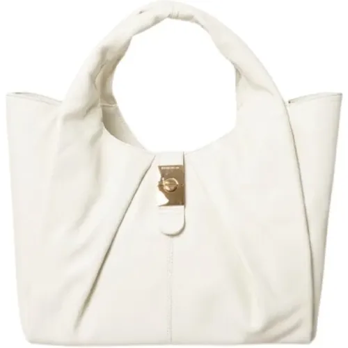 Medium Shopping Bag - Cream Chantilly , female, Sizes: ONE SIZE - Borbonese - Modalova
