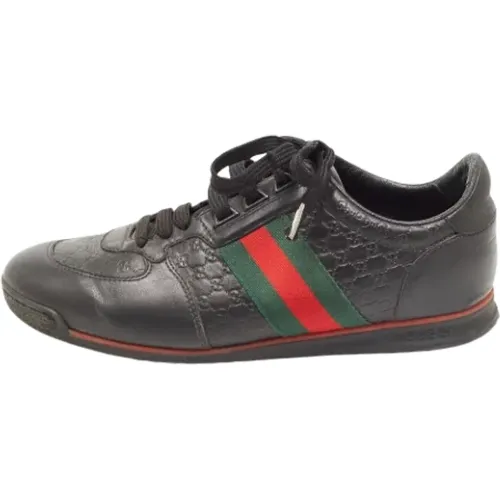 Pre-owned Leather sneakers , female, Sizes: 7 1/2 UK - Gucci Vintage - Modalova