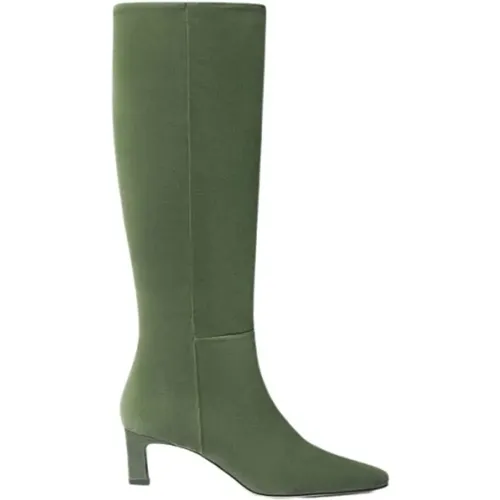 Grüne Wildleder-Kniehohe Stiefel , Damen, Größe: 39 1/2 EU - Scarosso - Modalova