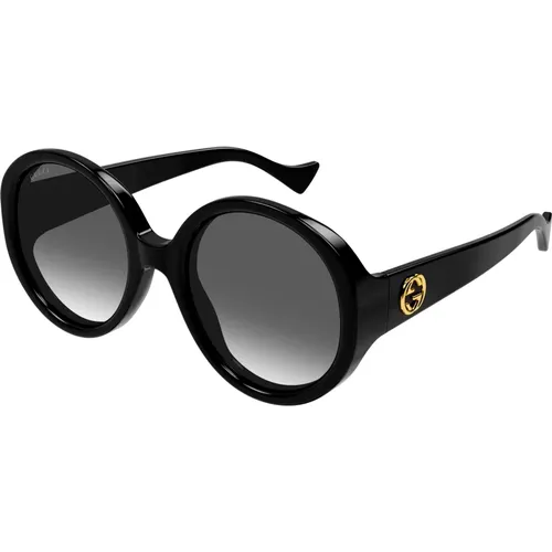 Schwarze/Graue Sonnenbrille,Elegante Gg1256S Sonnenbrille,Klassische Schwarze Sonnenbrille - Gucci - Modalova