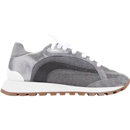 Grey Sneakers , female, Sizes: 7 UK, 3 UK, 5 UK - BRUNELLO CUCINELLI - Modalova