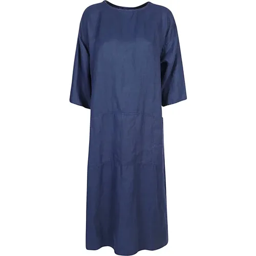 Blaues Leinenhemdkleid , Damen, Größe: S - Sarahwear - Modalova