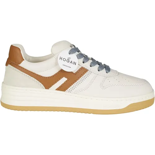 Leder Basket Style Sneakers , Damen, Größe: 38 1/2 EU - Hogan - Modalova