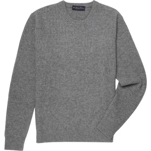 Rippenwolle und Kaschmirpullover , Herren, Größe: L - Brooks Brothers - Modalova